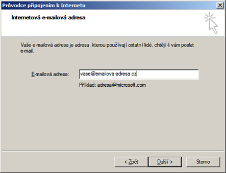 outlook express - emailová adresa