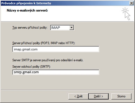 outlook express - imap a smtp